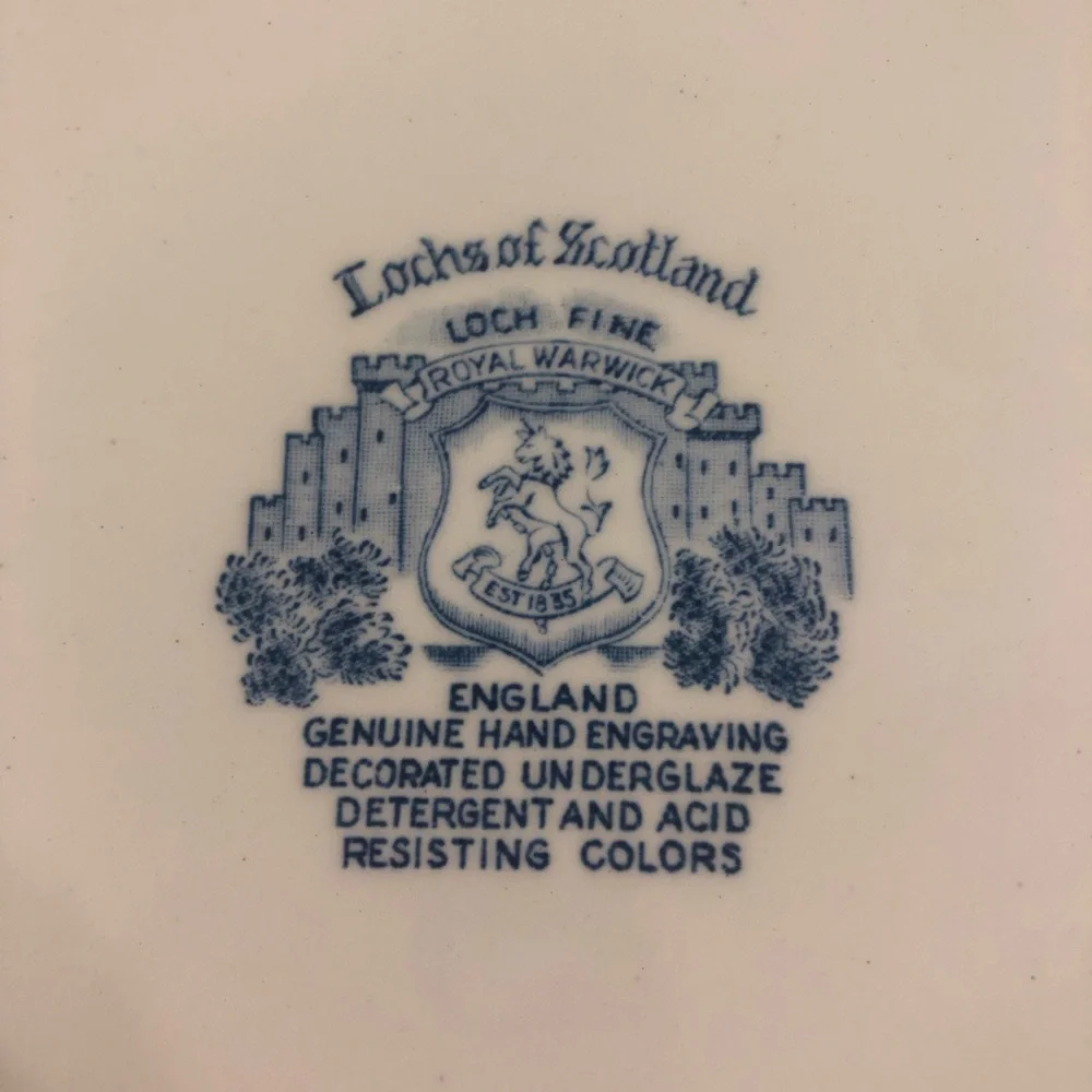 Vintage Lochs of Scotland Royal Warwick 14” Oval Platter Loch Fine